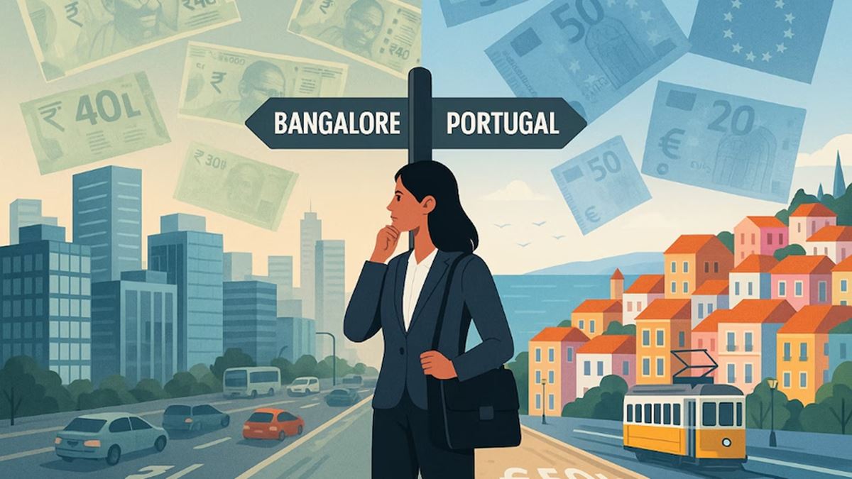 Bengaluru techie's India-to-Portugal dilemma: Stable Rs 40L salary or EU job with 50k euro package?