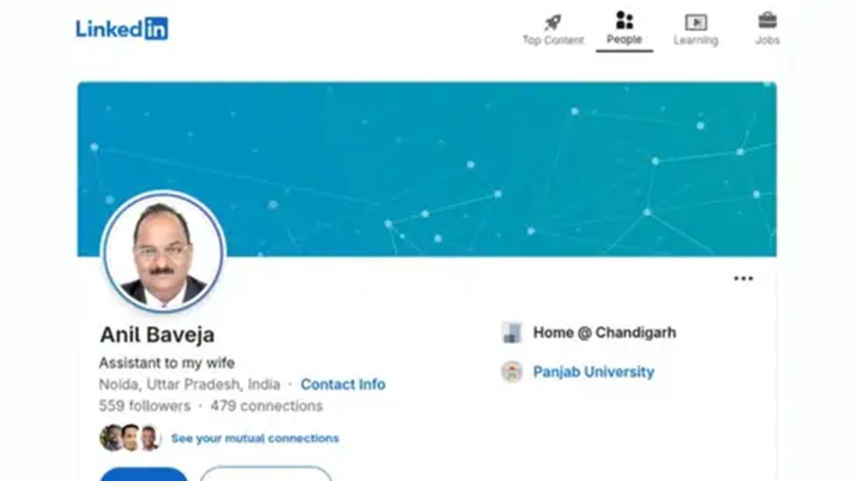 Noida man's 'Assistant to my wife' job title on LinkedIn wins internet: 'Living my dream job'
