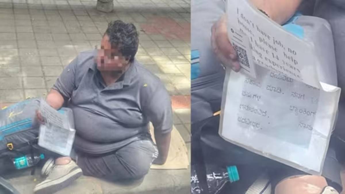 Bengaluru man with over decade of experience begs for job on streets; netizens say ‘no one’s gonna help you’