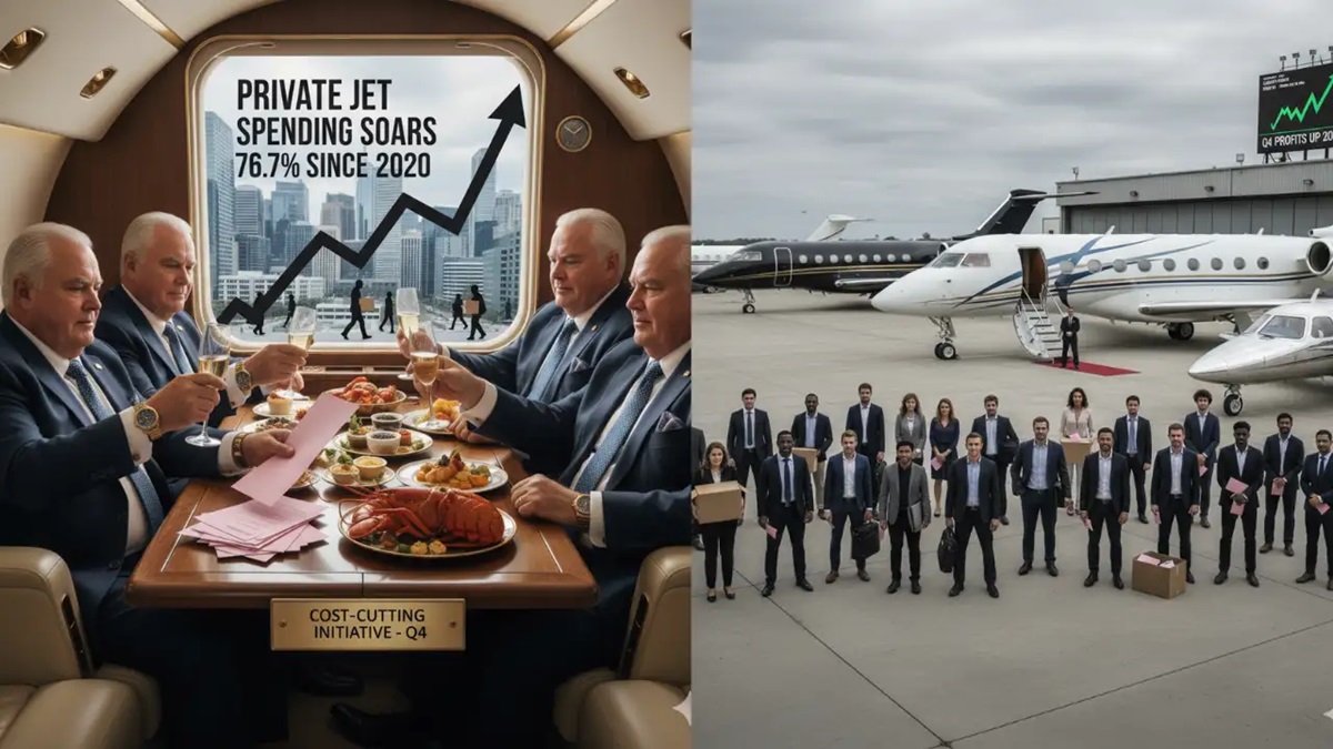 Corporate Bosses Slash Jobs But Keep Their Private Jets Flying High, Spending Soars 76.7% Since 2020: Report