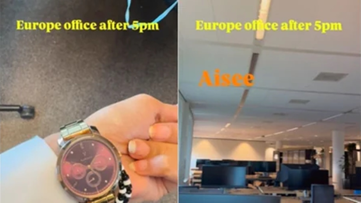 Indian woman in Amsterdam shows empty office at 5 pm, internet says 'Normalise this everywhere'
