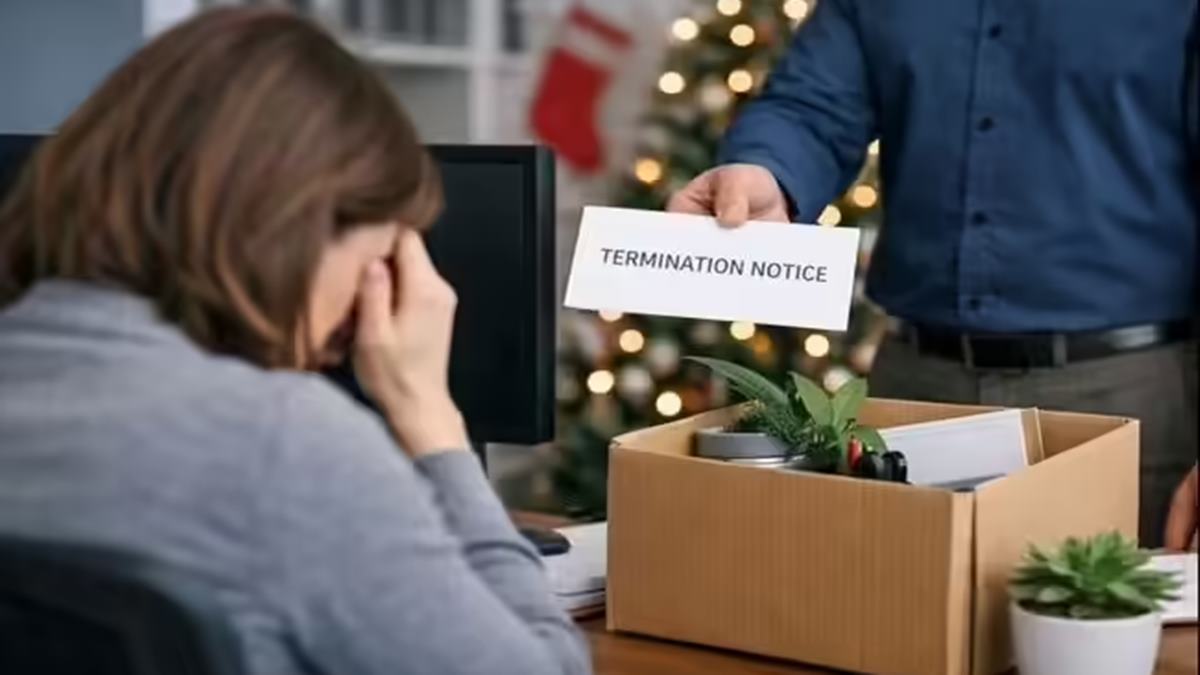 Employee fired within an hour of returning from pre-approved vacation before Christmas, says bonus was just two months away