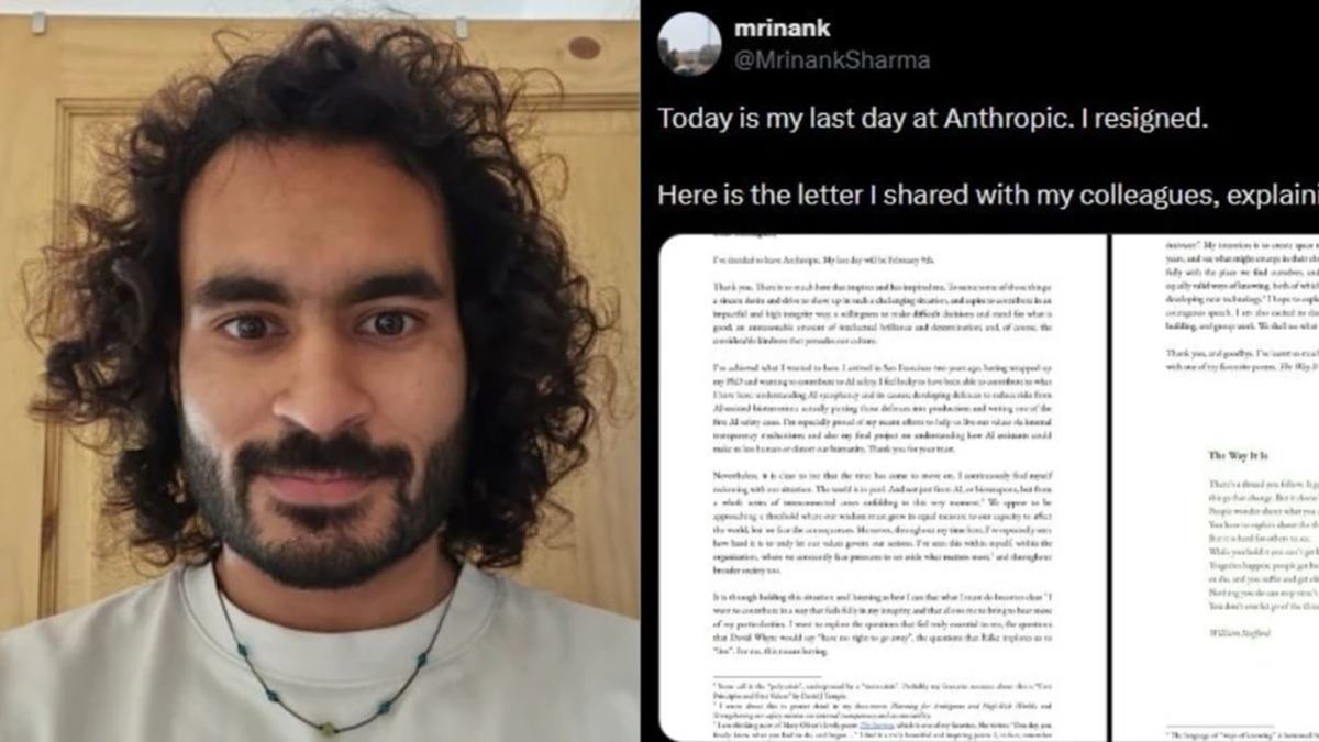 Meet Mrinank Sharma: Anthropic AI safety engineer who resigned, saying the world is falling apart and in peril