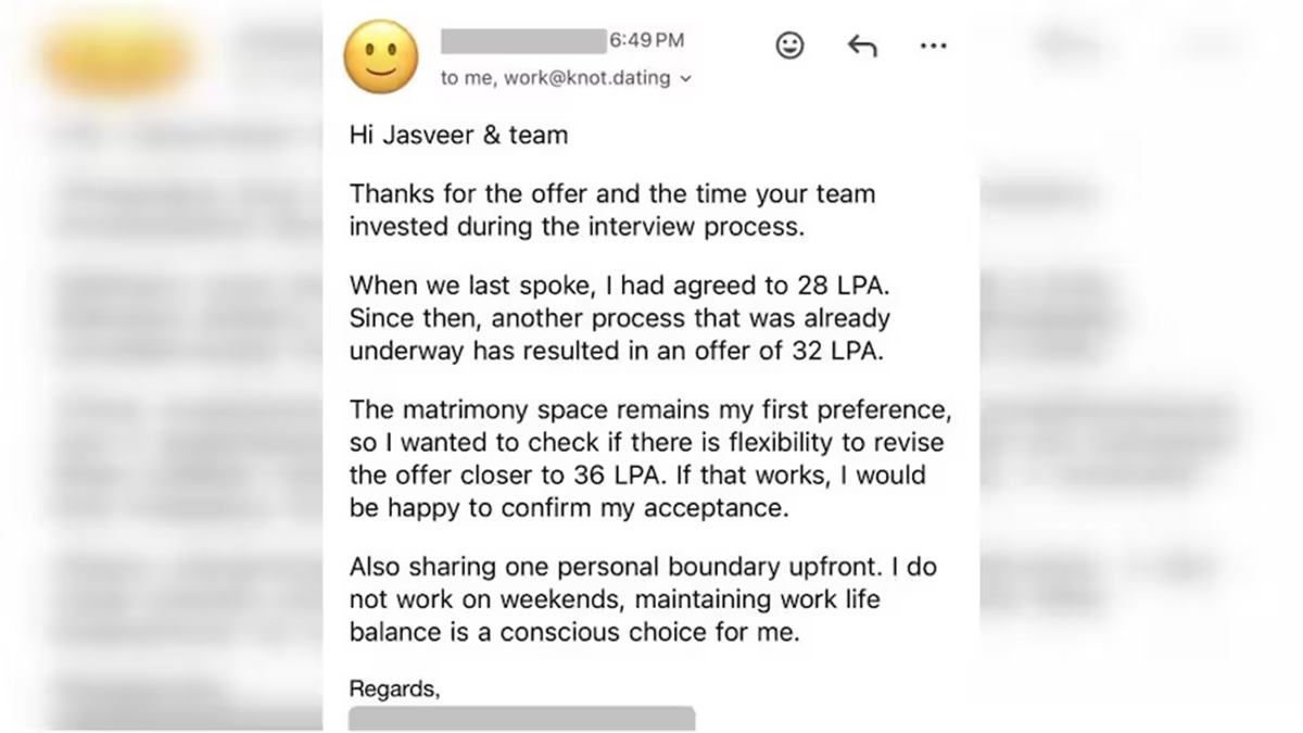 From Rs 28 LPA to Rs 36 LPA: Should salary renegotiation after offer acceptance be allowed? Gurgaon startup founder weighs in