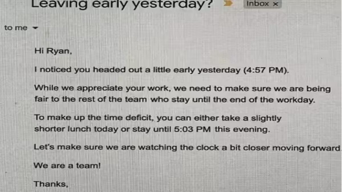 Email to employee goes viral: HR tracks minutes, Internet tracks the drama:
