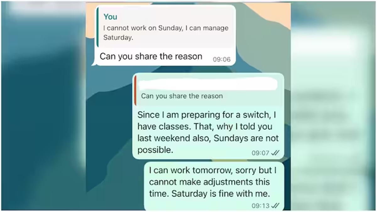 Employee says 'toxic workplace broke me,' shares WhatsApp chat with boss